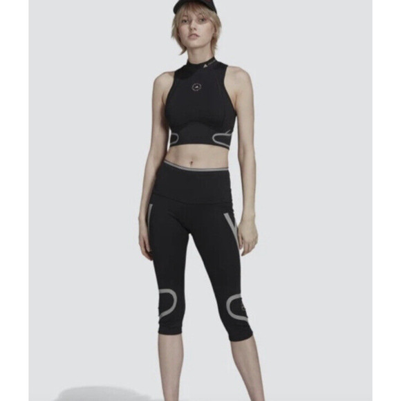 Stella McCartney Pants - Adidas Stella McCartney Truepace Heat.Rdy 3/4 Running Tights Black Size XS